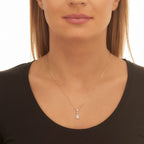 Rain drop 0.30ct diamond pendant in 9K yellow gold
