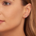 3 Diamond 0.30ct diamond studs in 18K white gold