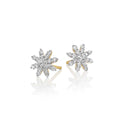 Lotus 0.30ct diamond stud earrings in solid 9K yellow gold