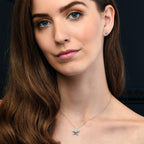 Buttercup 0.25ct Cluster Diamond Pendant In 18K White Gold