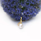 Pearl Drop Pendant Necklace with Freshwater Pearl 9K Yellow Gold