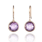 6ct Amethyst Drop Earrings In 9K Yellow Gold