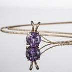 1.60ct Solitaire Amethyst Pendant Necklace In 9K Yellow Gold