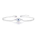 Sterling Silver EVIL EYE Bracelet with Cubic Zirconia