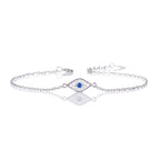Sterling Silver EVIL EYE Bracelet with Cubic Zirconia
