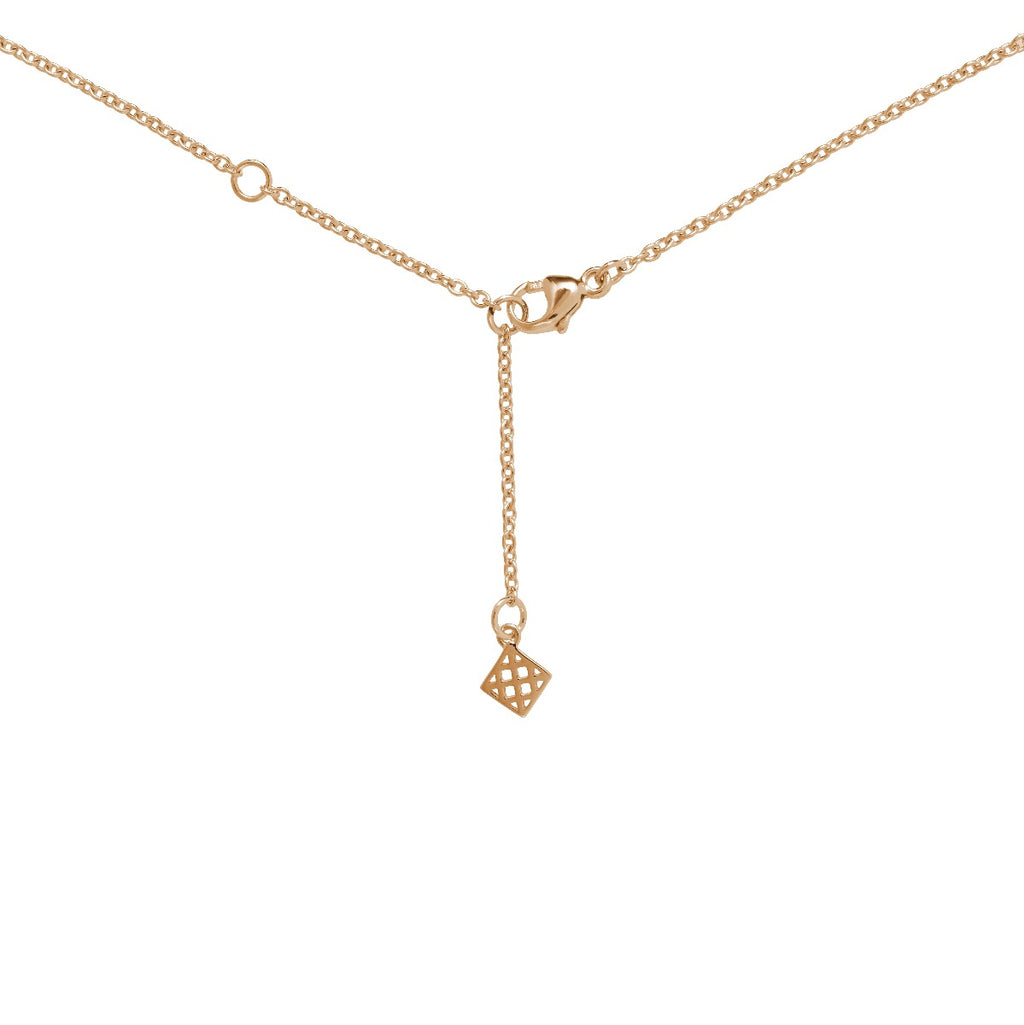 Smoky Quartz and Orange Sapphire Necklace in 18K Rose Gold