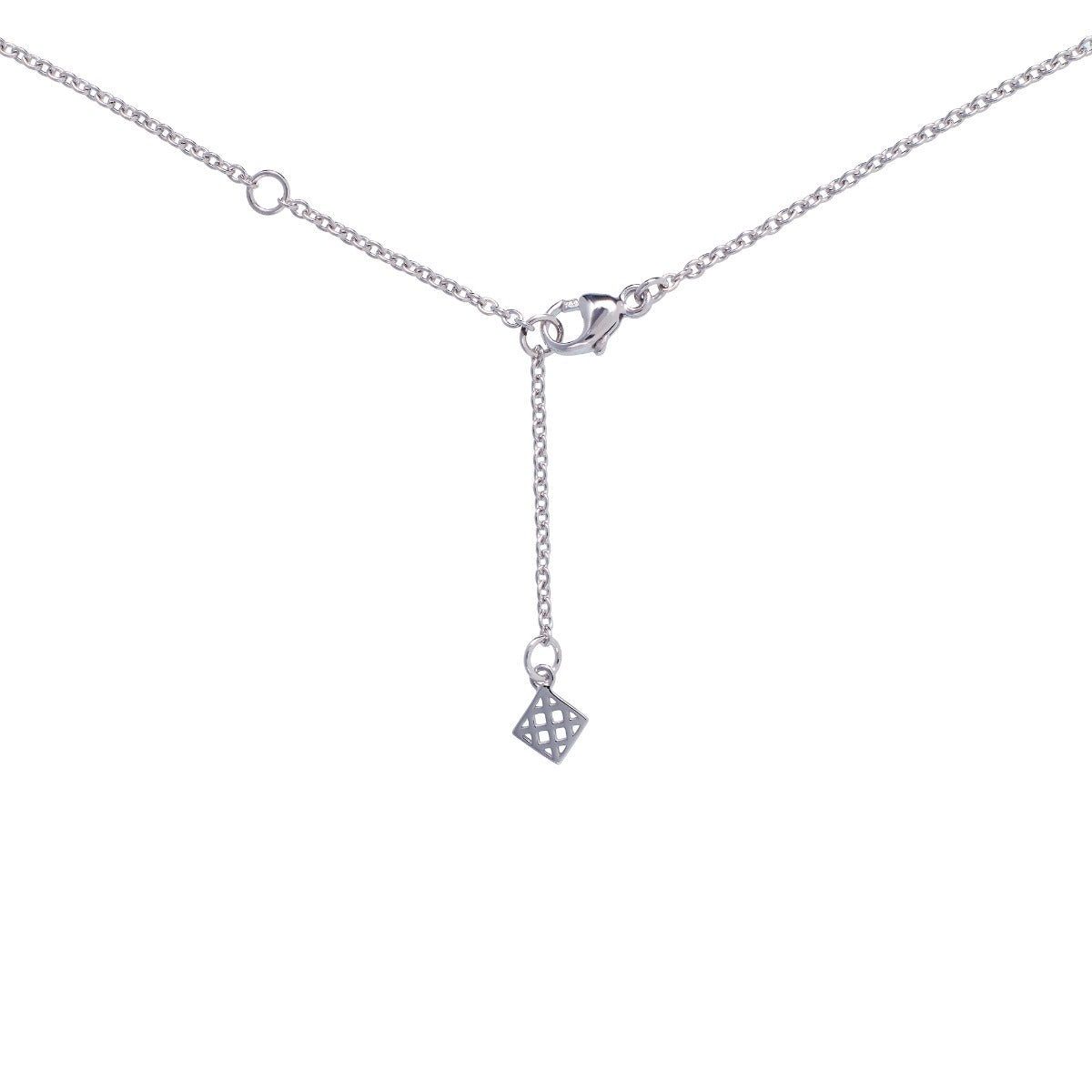 Swiss Blue Topaz and Peridot Necklace in 18K White Gold