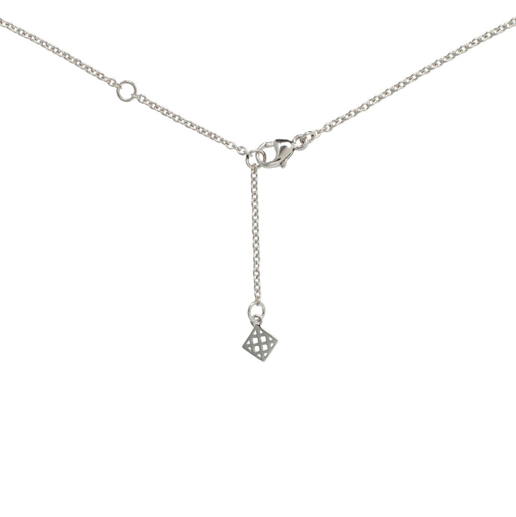 Swiss Blue Topaz and Blue Sapphire Necklace in 18K White Gold