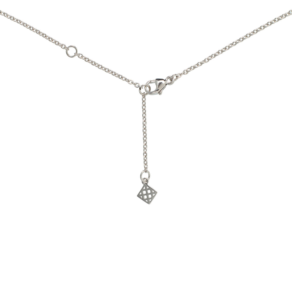 0.50ct Cushion Cut Amethyst Pendant Necklace In 18K White Gold