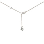 0.65ct Cushion Cut Swiss Blue Topaz Pendant Necklace In 18K White Gold