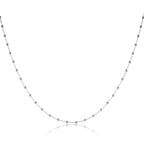 Sterling Silver Satellite Chain Necklace with Small Beads