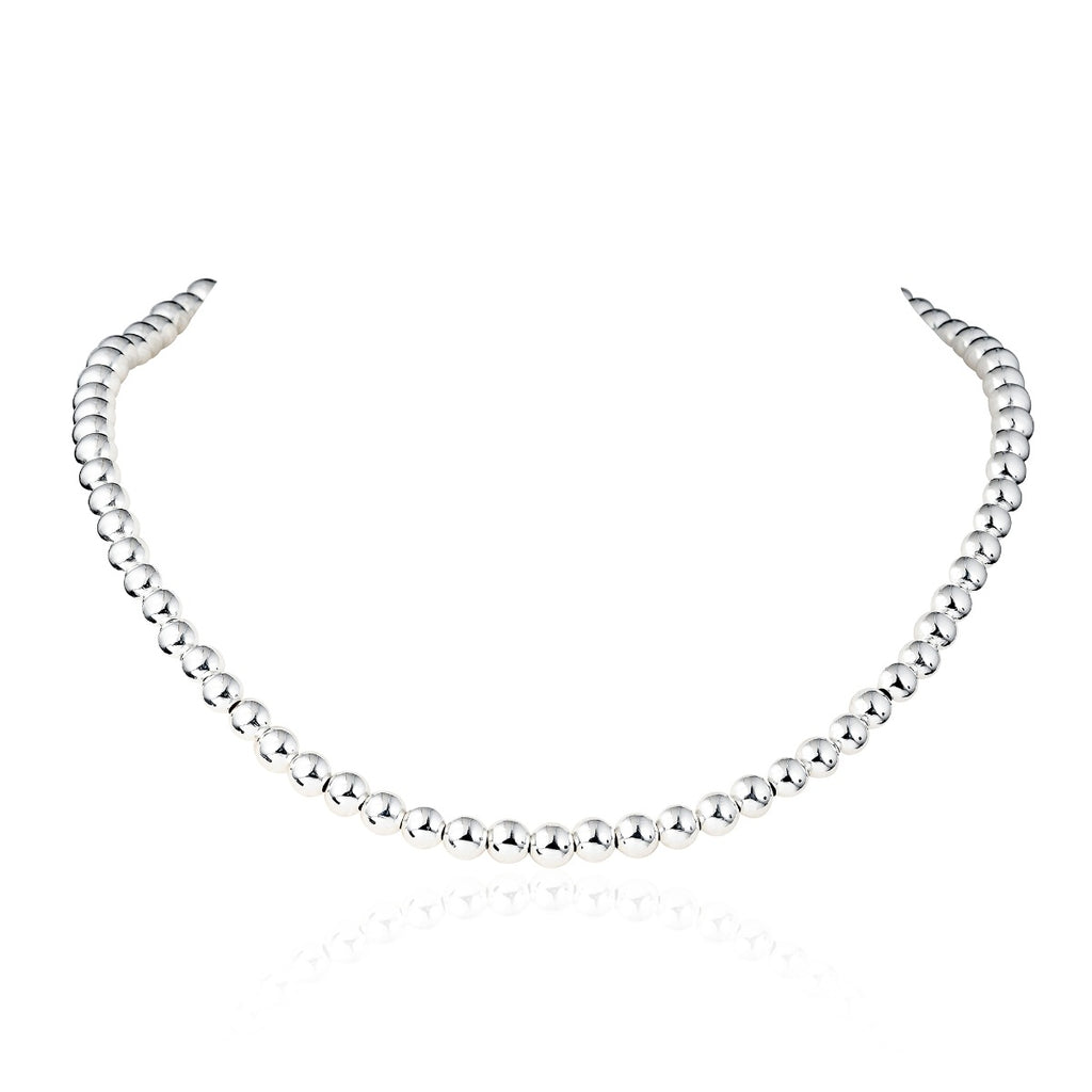 Sterling Silver Ball Bead Chain Necklace