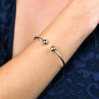 925 Sterling Silver Open Cuff Bangle Bracelet