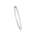 925 Sterling Silver Cubic Zirconia Bangle Bracelet