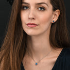 Sky Blue Pendant Necklace 925 Sterling Silver