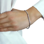 Rubover 1.00ct diamond tennis bracelet in 18K white gold