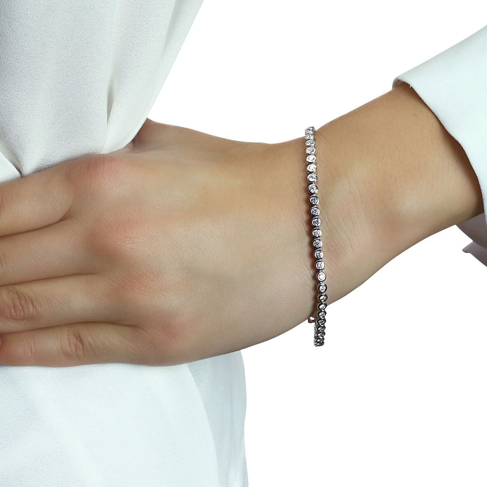 Rubover 2.00ct diamond tennis bracelet in 18K white gold