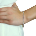 Rubover 3.00ct diamond tennis bracelet in 18K yellow gold