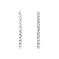 Bezel Set Sterling Silver Tennis Earrings with 3mm Cubic Zirconia