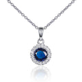 blue necklace in 925 silver