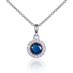 blue necklace in 925 silver