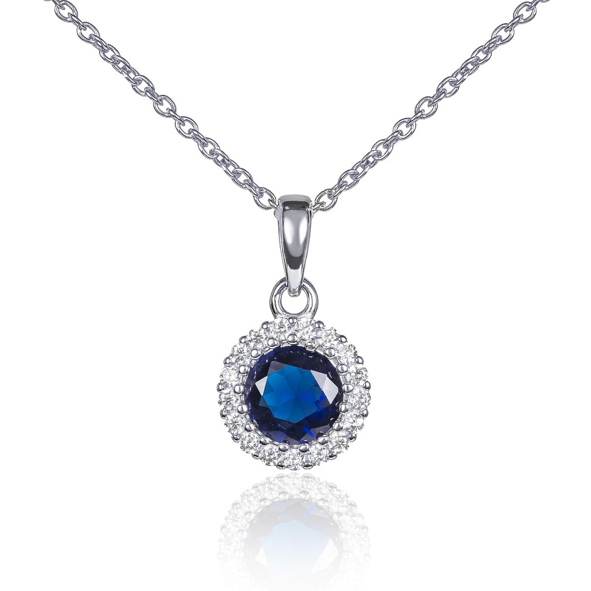 blue necklace in 925 silver