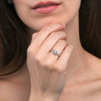 Bezel Set Blue Topaz Ring in Sterling Silver