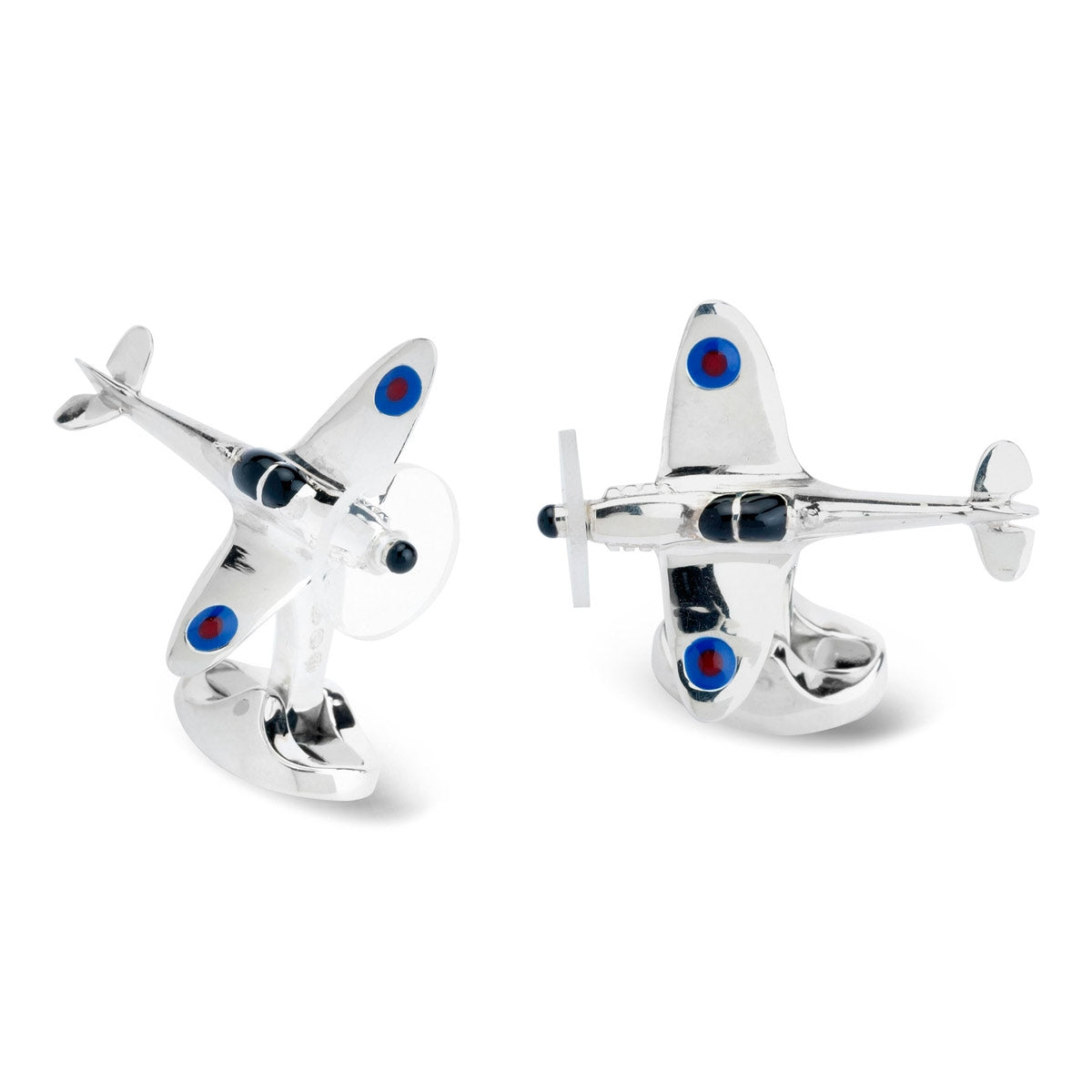 Deakin & Francis Sterling Silver Spitfire Aeroplane Cufflinks
