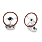 Deakin & Francis Sterling Silver Vintage Steering Wheel Cufflinks