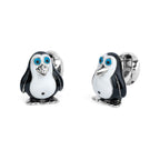 Deakin & Francis Penguin Cufflinks in Sterling Silver With Enamel 