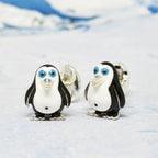 Deakin & Francis Penguin Cufflinks in Sterling Silver With Enamel