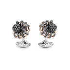 Deakin & Francis Spider Cufflinks Sterling Silver & Black Spinel