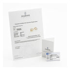 Rhombus Diamond Drop Earrings 0.19ct Diamonds in 9K Yellow Gold - Certificates