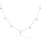 Solitaire 0.20ct 4 claw princess diamond pendant in 9K yellow gold