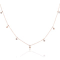 Solitaire 0.20ct 4 claw princess diamond pendant in 9K yellow gold