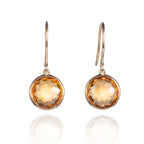 6ct Citrine Drop Earrings In 9K Yellow Gold