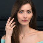Sterling Silver Ring with a Pear-Shaped Citrine Gemstone