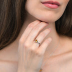 Bezel Set Citrine Ring in Sterling Silver