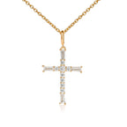 Gold Plated Sterling Silver Cross pendant Necklace