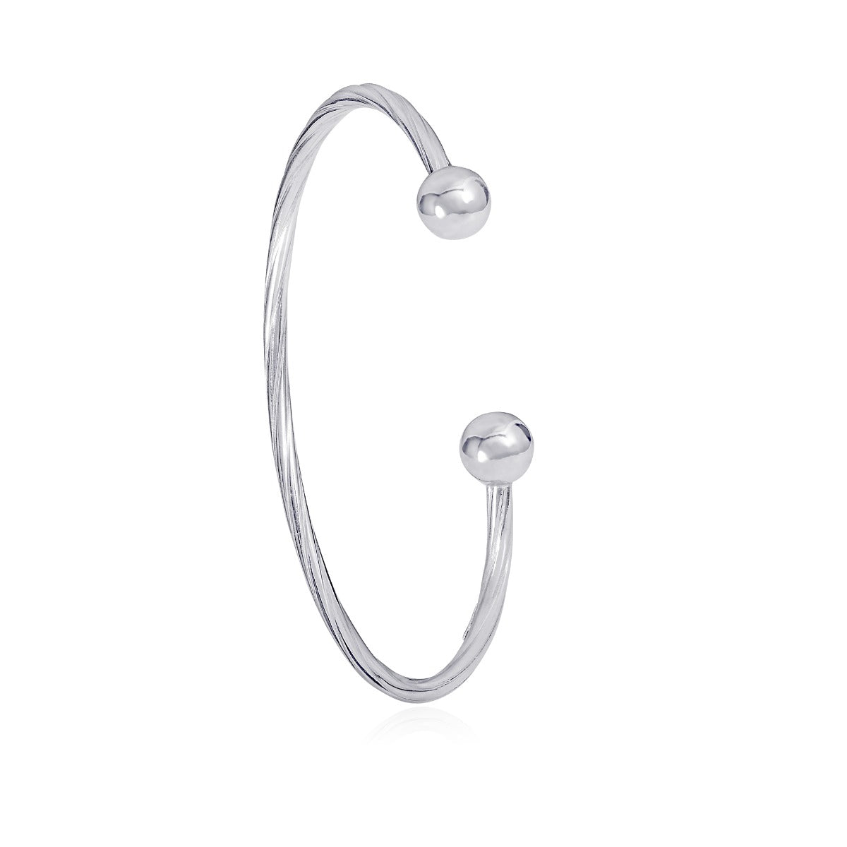 925 Sterling Silver Open Cuff Bangle Bracelet