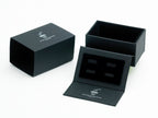 Gimbal Cufflinks with Smokey Quartz Bead by Deakin & Francis