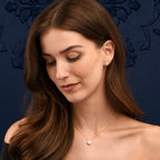 Gold Plated Sterling Silver Cushion Shaped Halo Pendant Necklace