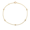 Dainty Diamond Chain Bracelet in 9K Yellow Gold