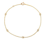 Dainty Diamond Chain Bracelet in 9K Yellow Gold