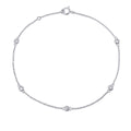 diamond chain bracelet in 9K white gold