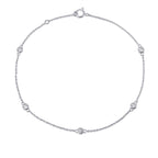 diamond chain bracelet in 9K white gold