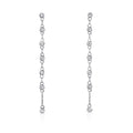 long diamond drop earrings in 9K white gold