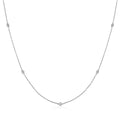 dainty diamond chain necklace in 9K white gold