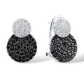 black earrings in 925 silver