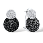 black earrings in 925 silver